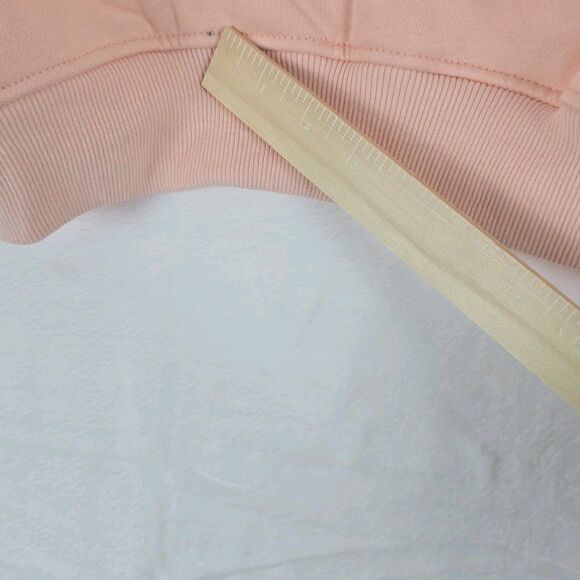 Sweatshirt Hoodie Women Small Peach Kangaroo Pockets Long Sleeve Pullover - Picture 4 of 9